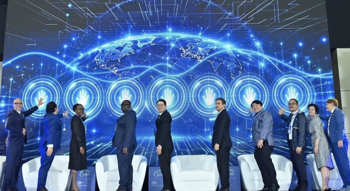 Leaders launching the 2nd Global Economic Forum Annual Meeting on stage in Bangkok, 2026